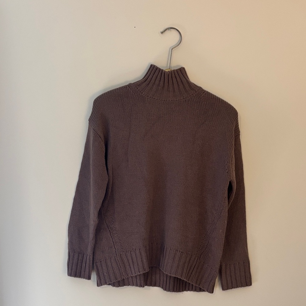 Cozy Evereve Mauve Turtleneck Sweater